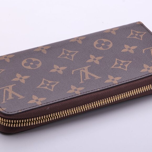 LOUIS VUITTON Zippy Around long wallet M41895 Monogram canvas Brown Pink Used LV - Picture 11 of 11